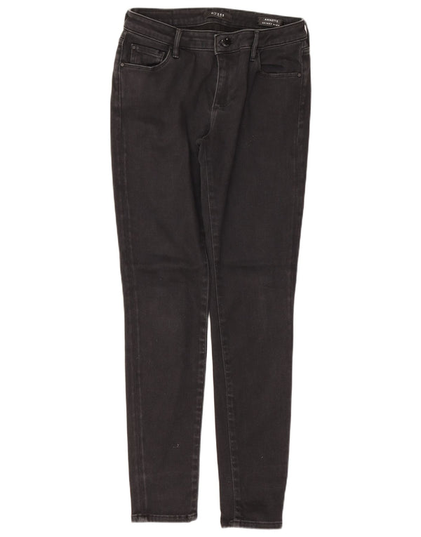 Guess Jeans Ajustados De Talle Alto Annette Mujer W28 L29 Negro