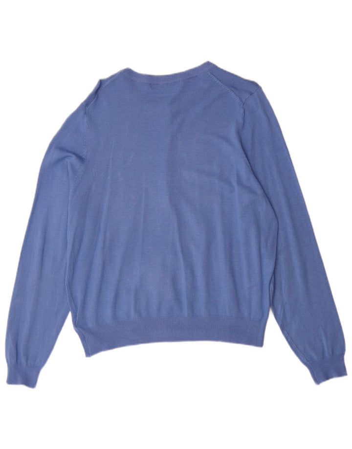 Marks & Spencer Suéter tipo cárdigan para mujer UK 46 Viscosa azul grande