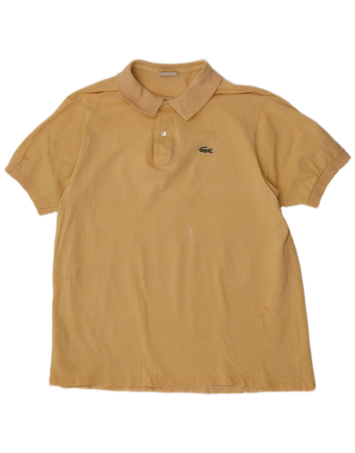 Polo Lacoste para hombre talla 5 grande algodón amarillo