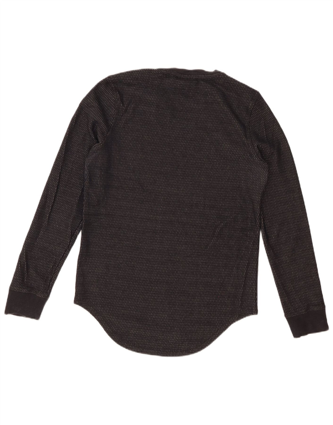 DKNY Hombre Top Manga Larga XS Algodón Negro