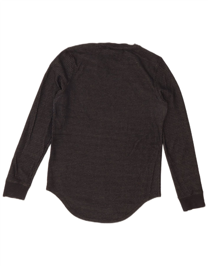 DKNY Hombre Top Manga Larga XS Algodón Negro