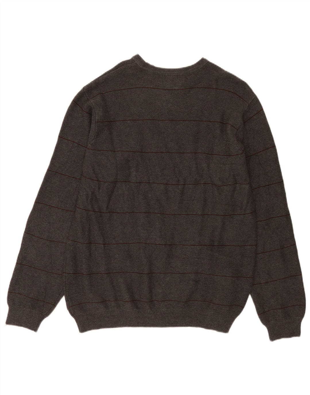 Izod Jersey De Cuello Redondo Para Hombre De Algodón A Rayas Gris Medio