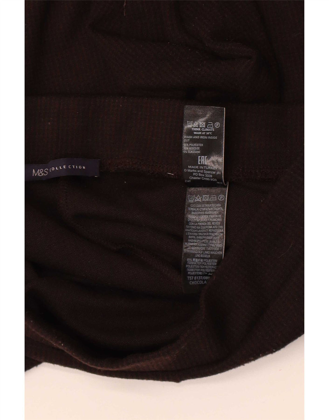 Marks & Spencer Leggings regulares para mujer UK 42 Poliéster marrón medio