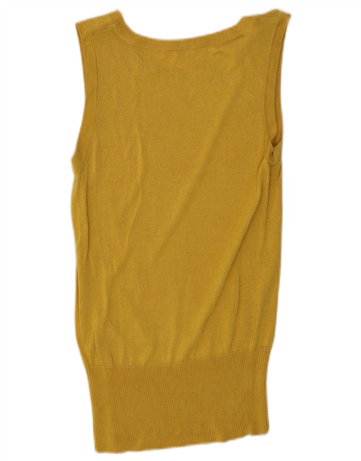 Massimo Dutti Camiseta Sin Mangas Mujer UK 12 Medium Amarillo
