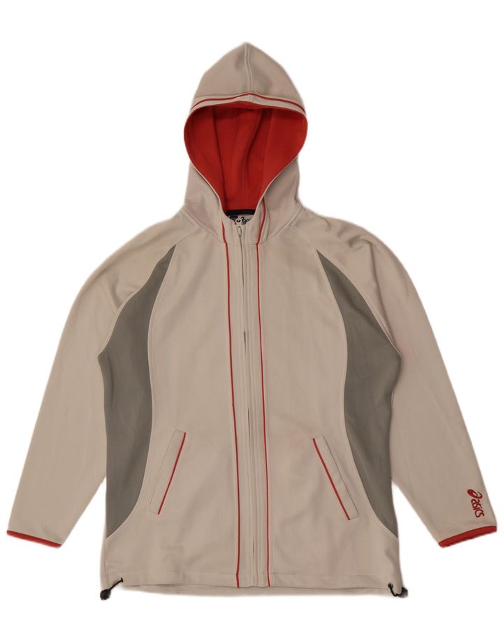 Asics Hombre Chaqueta De Chándal Con Capucha Medium Off White Colorblock