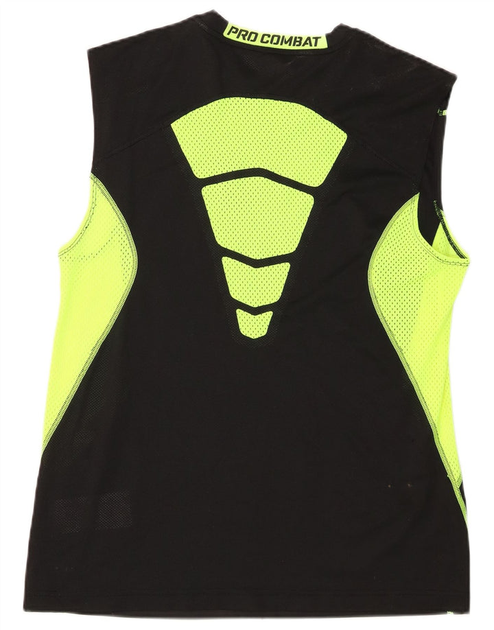 Camiseta sin mangas Nike Dri Fit para hombre Poliéster color block mediano negro