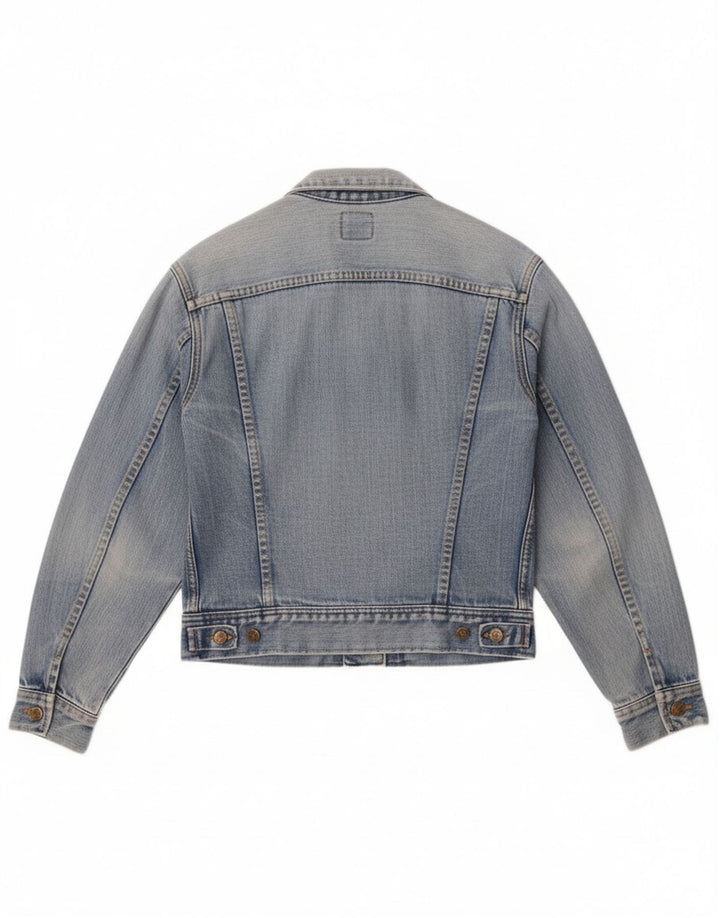 Lee Chaqueta Vaquera Corta para Mujer UK 42 Azul Medio