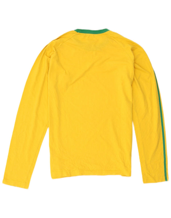 Adidas Hombre Top Manga Larga Algodón Amarillo Medio