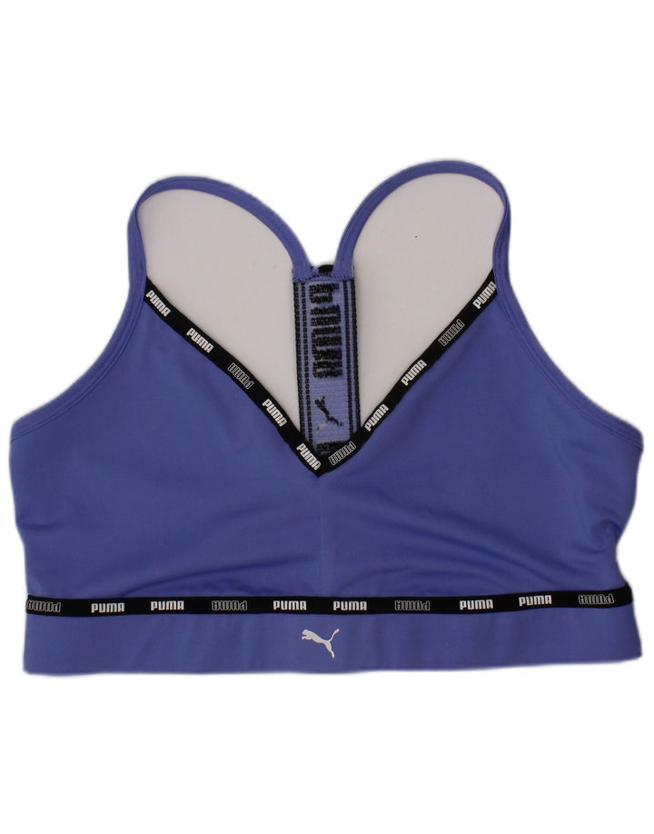 Puma Mujer Graphic Sport Bra Top Deportivo De Poliéster Azul Medio