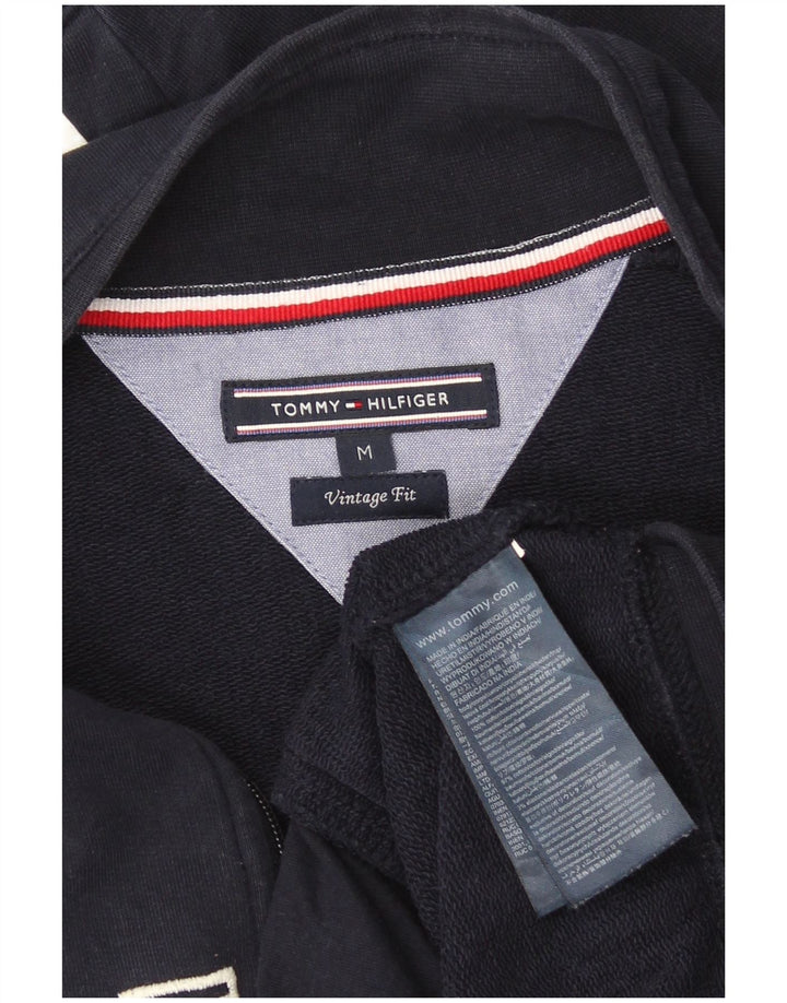 Tommy Hilfiger Hombre Vintage Fit Chándal Top Chaqueta Medio Azul Marino
