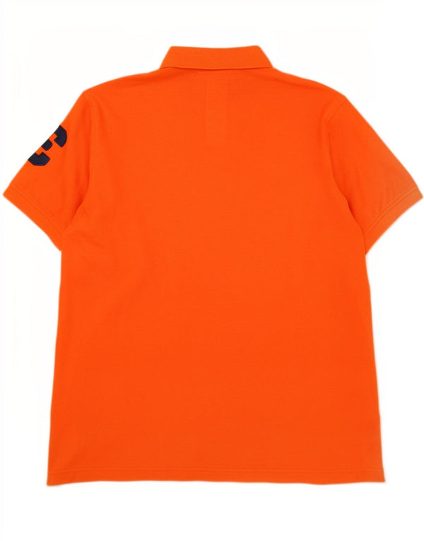 Asociación de Polo de EE. UU. Camisa Hombre Grande Naranja Algodón