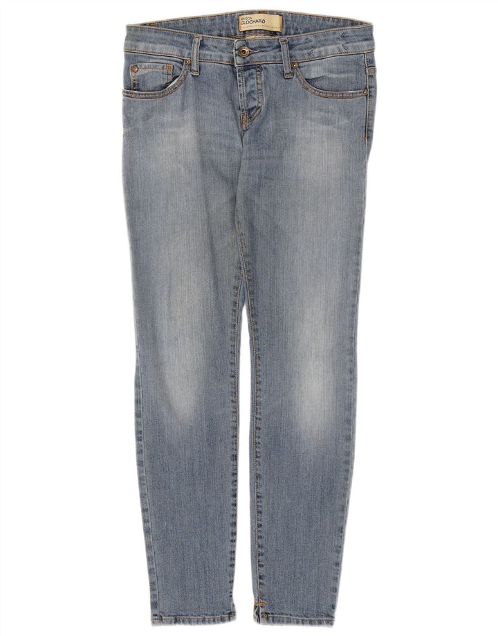 MAISON CLOCARD Vaqueros ajustados para mujer W28 L29 Algodón azul