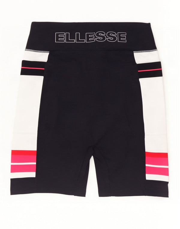 Ellesse Shorts deportivos gráficos para mujer UK 42 Medium Black Colourblock