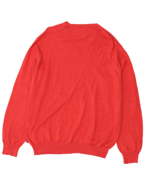 Izod Jersey con Cuello en V para Hombre XL Rojo Algodón