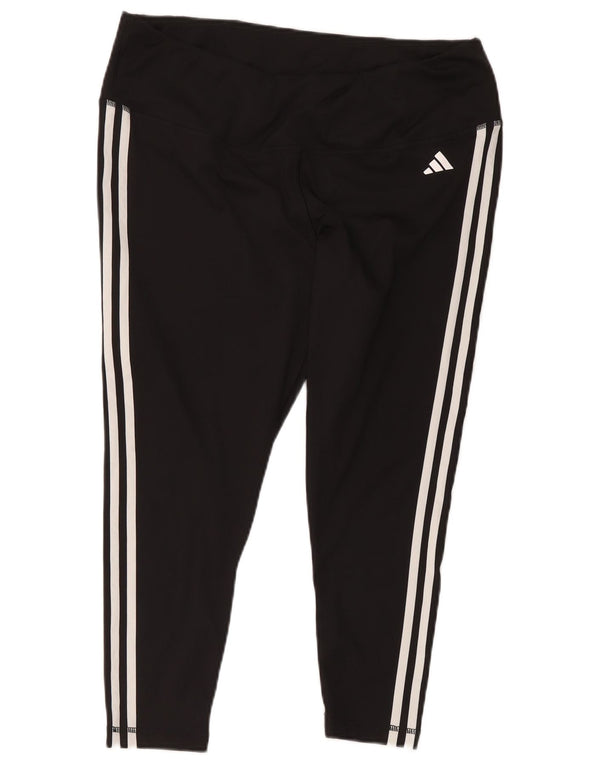 Adidas - Pantalones de chándal capri ajustados para mujer, talla 24/26, 2XL, color negro