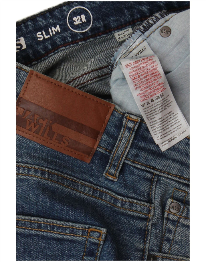 JACK WILLS Vaqueros ajustados para hombre W32 L32 Algodón azul