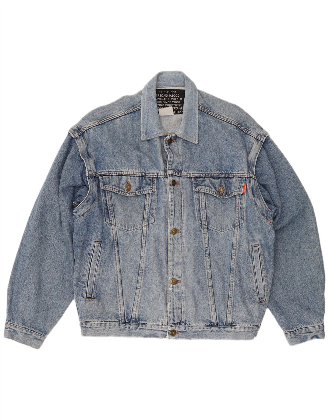 Casucci Chaqueta vaquera de corte regular para hombre UK 38 Azul medio