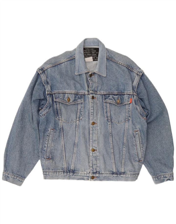 Casucci Chaqueta vaquera de corte regular para hombre UK 38 Azul medio
