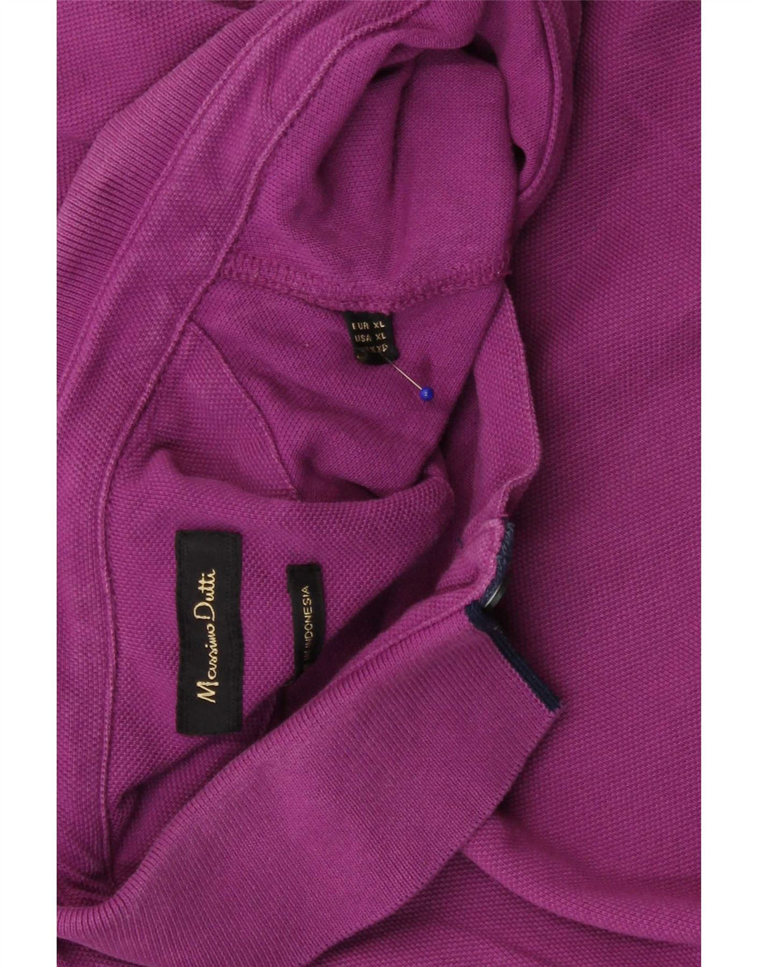 Polo Massimo Dutti Hombre XL Morado Algodón
