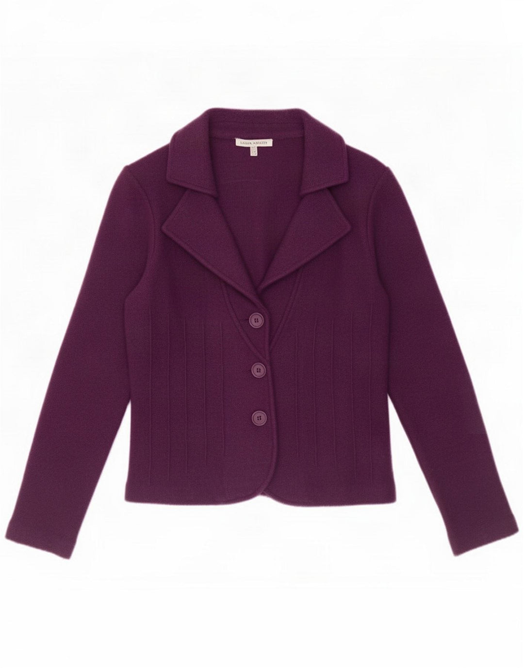 Laura Ashley Chaqueta Blazer de 3 Botones para Mujer Reino Unido 42 Lana de Cordero Púrpura Mediana