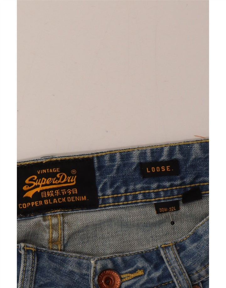 Superdry Vaqueros Sueltos Para Hombre W30 L32 Algodón Azul