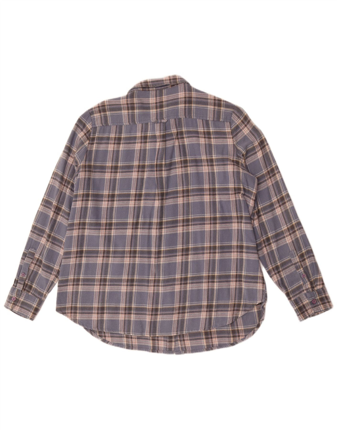 Camisa de franela para mujer Fat Face UK 40 Algodón a cuadros azul mediano