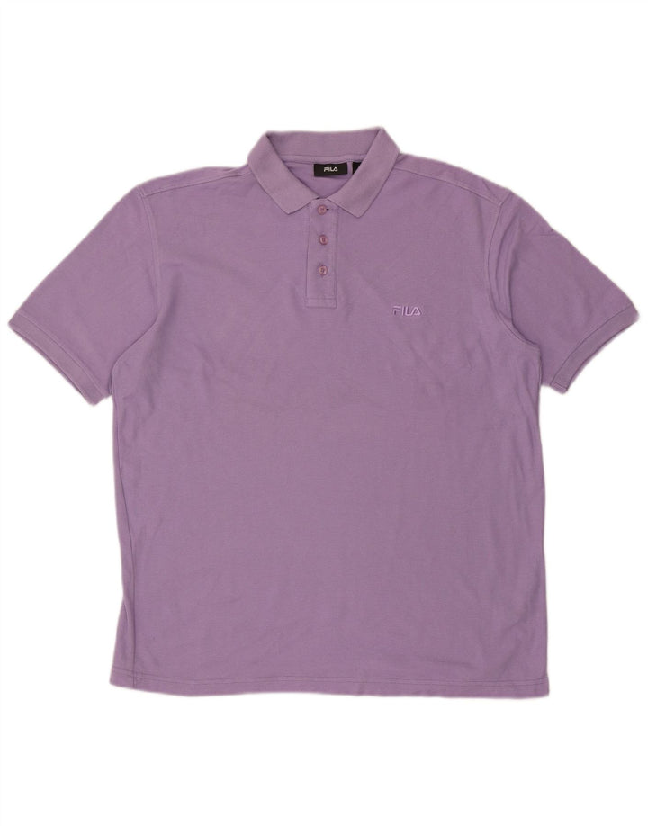 Fila Polo para hombre de algodón morado grande