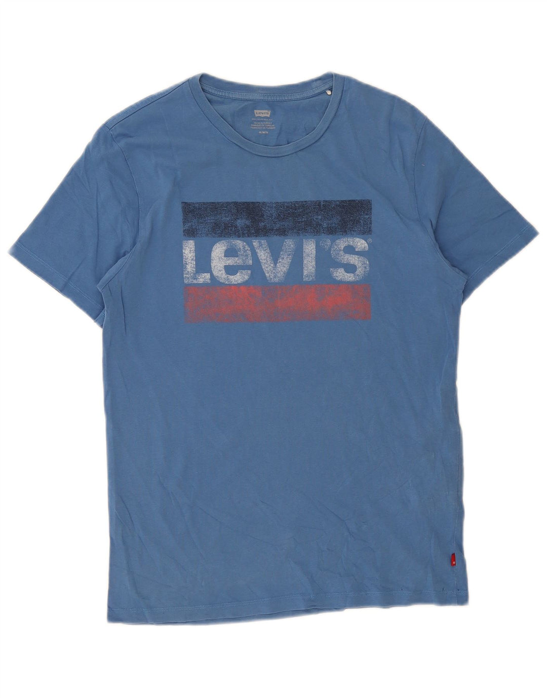 Levi's Hombre Camiseta Gráfica Top Algodón Azul Medio