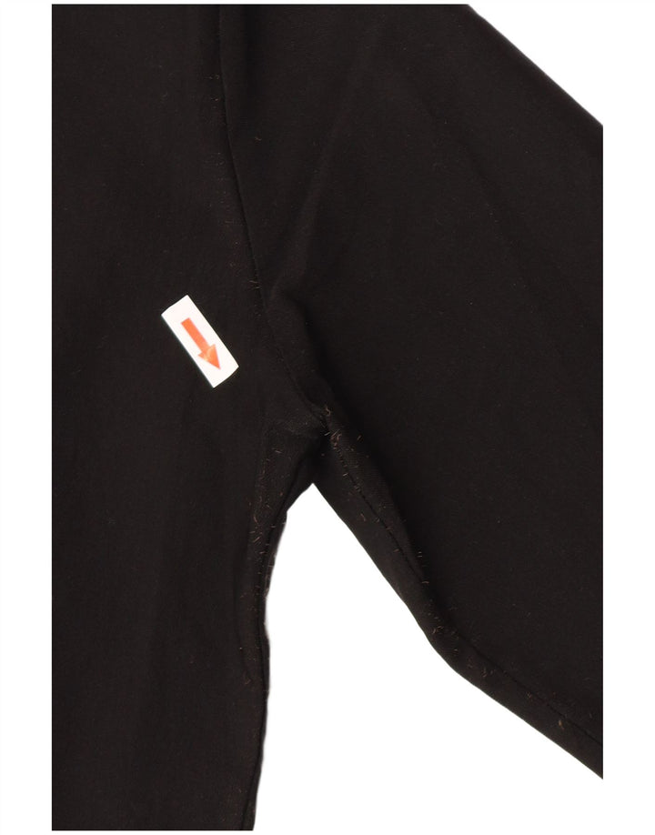 Vintage Mujer Blouson Chaqueta Reino Unido 14 Viscosa Negra Mediana