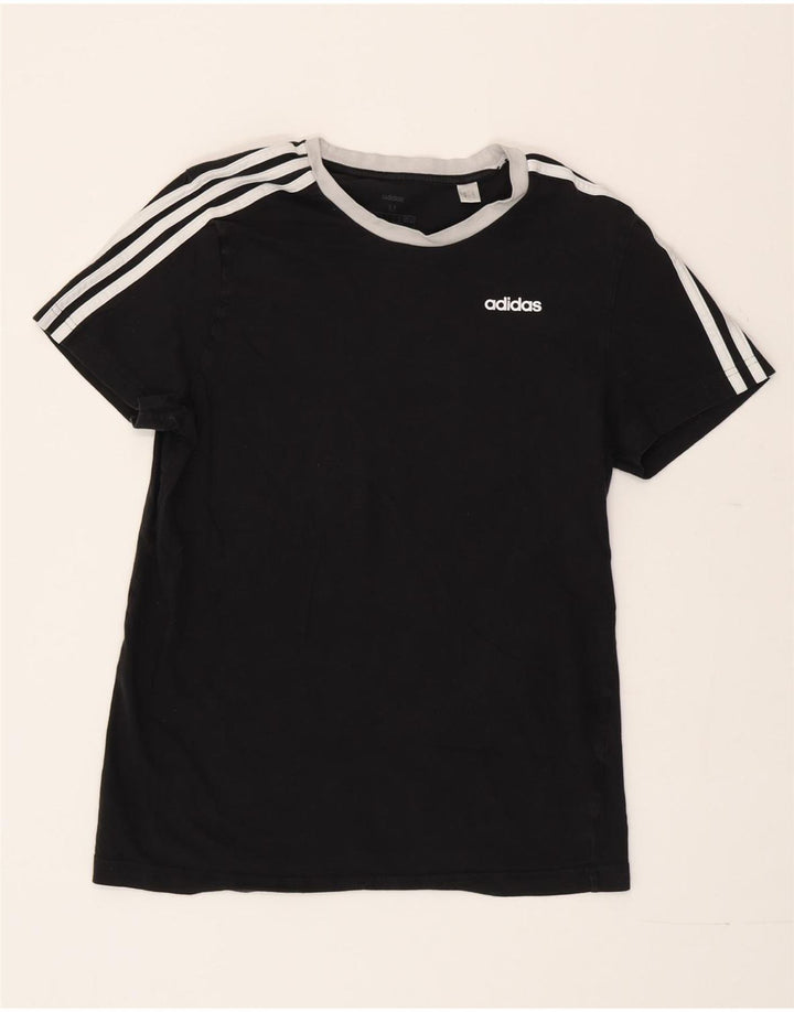 Adidas - Camiseta gráfica para mujer, talla 12/14, talla M, color negro
