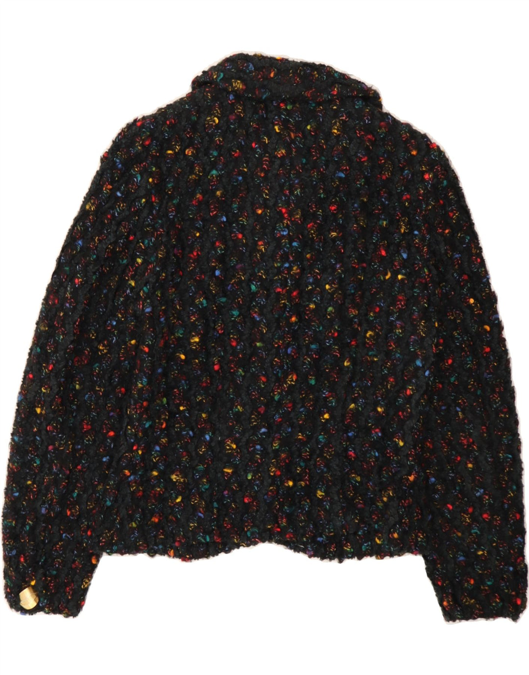 VINTAGE Womens Blazer Jacket UK 12 Medium Black Flecked Vintage Vintage and Second-Hand Vintage from Messina Hembry 