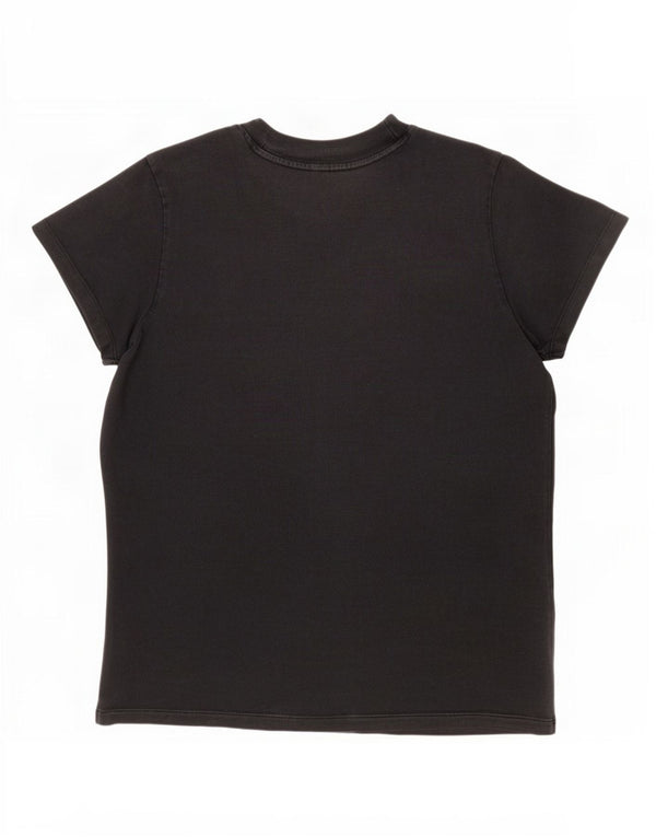 Adidas Camiseta gráfica para mujer Top UK 12 Medium Black Cotton