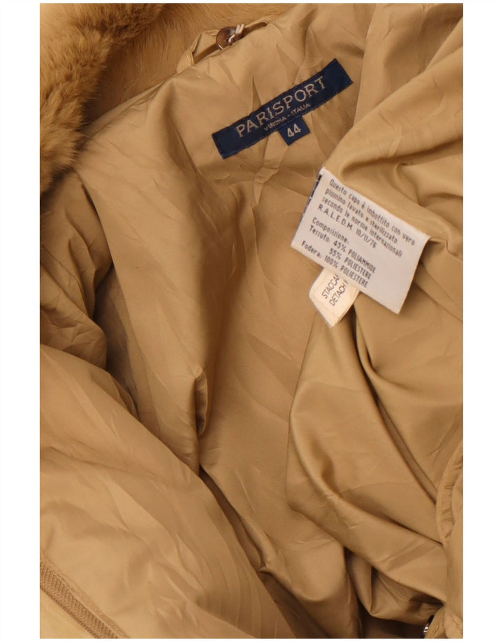 Chaqueta Acolchada Mujer Parisport Loose Fit IT 44 Poliamida Beige Medio