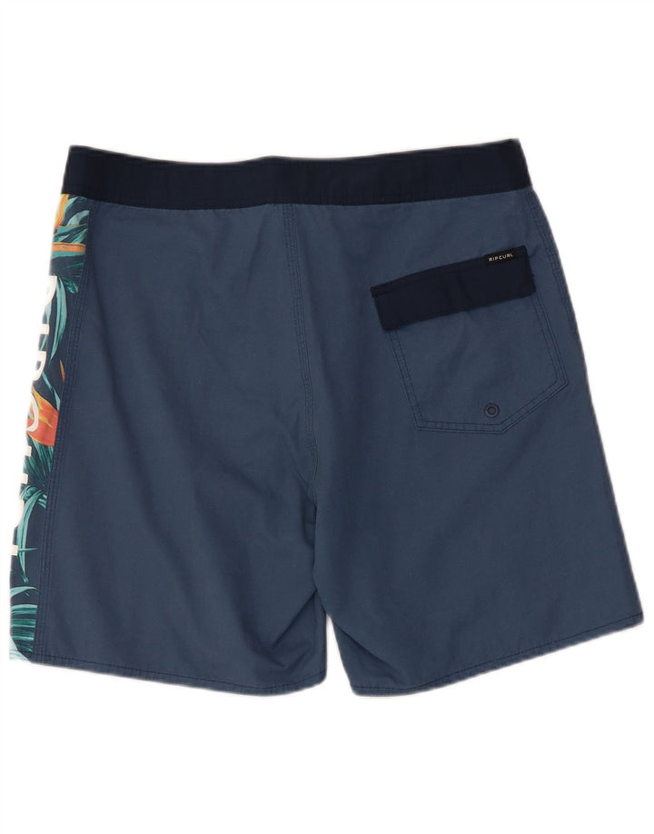 RIP CURL Shorts de baño gráficos para hombre Poliéster floral azul marino mediano