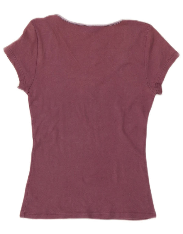 Lotto Camiseta para mujer Top UK 40 Medio Algodón Púrpura