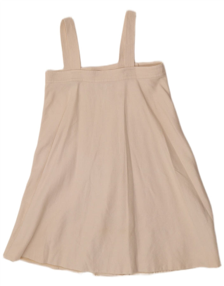 Vestido estilo delantal Chloe para mujer IT 38 XS Algodón blanco roto