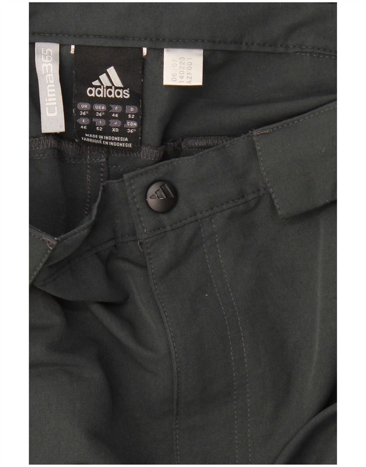 ADIDAS Pantalón cortavientos recto Clima 365 para hombre W36 L34 Gris