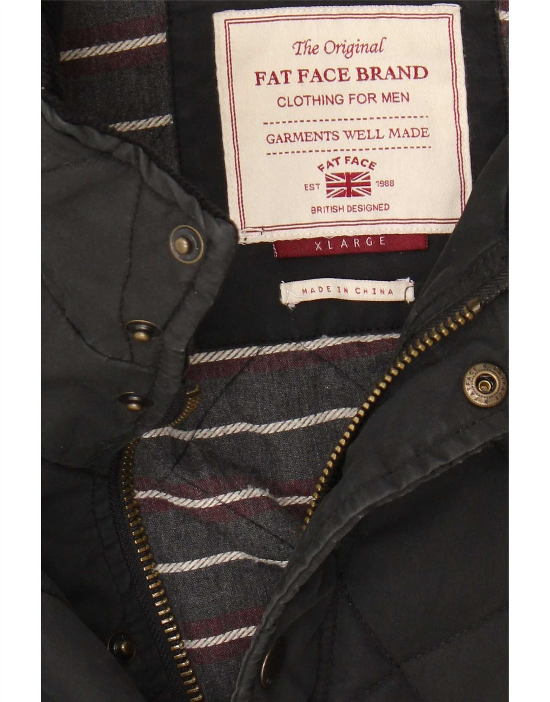 Chaqueta acolchada para hombre Fat Face ES 42 XL Poliéster negro