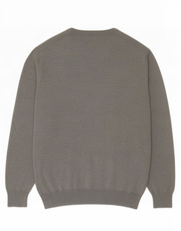 J. Crew Jersey con cuello en V para hombre, talla 2XL, algodón gris