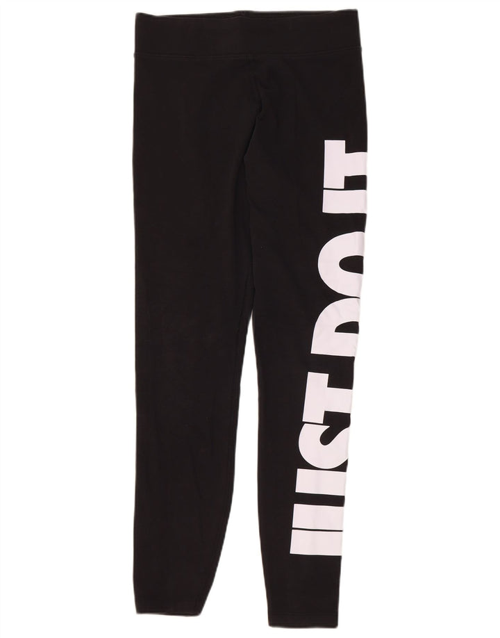 NIKE Leggings gráficos para mujer UK 40 Mediano Algodón negro