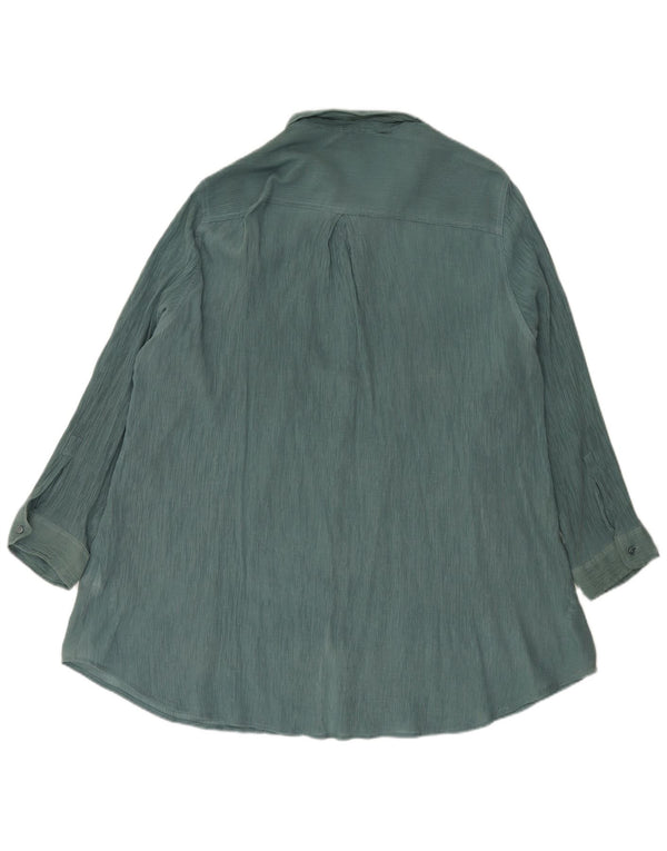 Marks & Spencer Camisa Autograph para Mujer UK 26 5XL Viscosa Verde