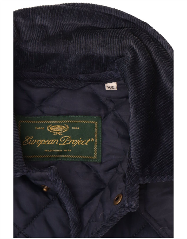 EUROPEAN PROJECT Chaqueta acolchada para hombre UK 34 XS Azul marino