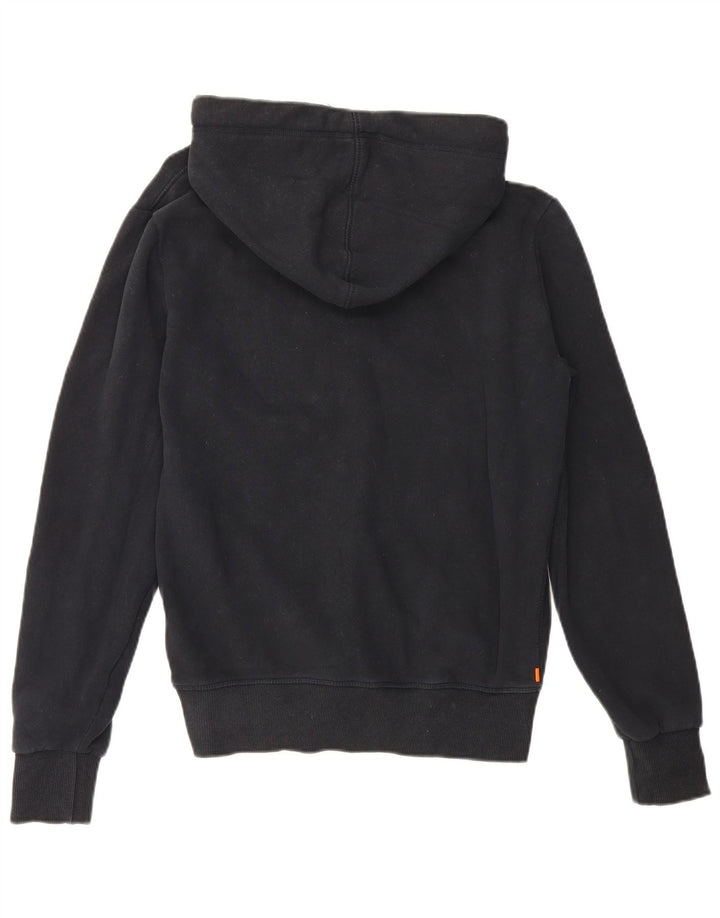 Superdry Jersey con capucha gráfica de algodón negro mediano para hombre