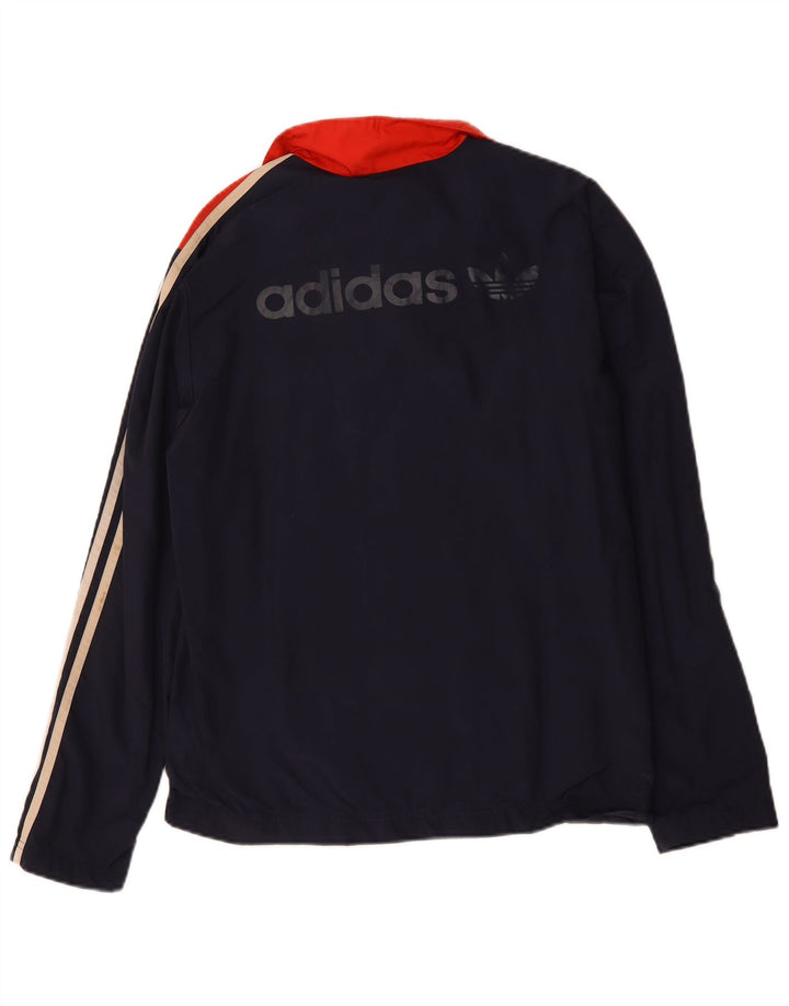 Adidas Hombre Graphic Chándal Top Chaqueta Pequeña Azul Marino Colorblock