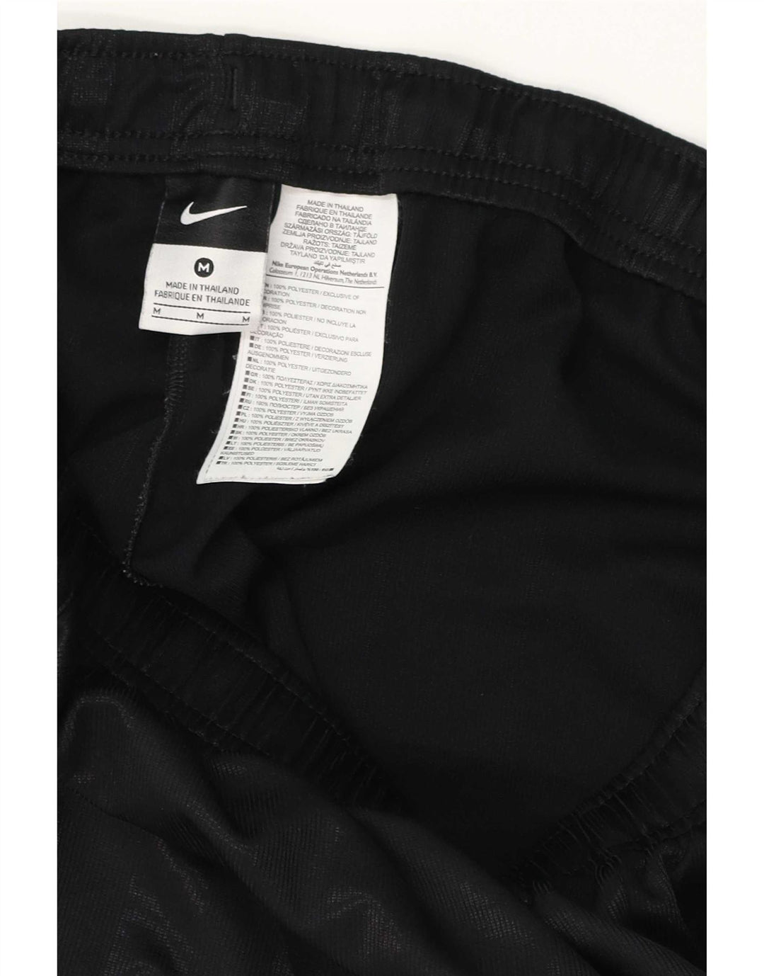 Pantalón corto deportivo Nike para hombre Poliéster a rayas negras medianas