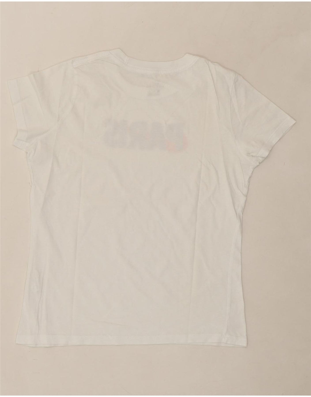 NIKE Womens Paris Graphic T-Shirt Top UK 10 Small White Vintage Nike and Second-Hand Nike from Messina Hembry 