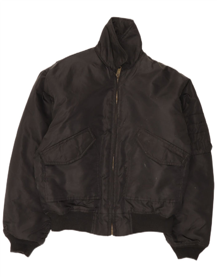 Brandit Chaqueta Bomber para Hombre UK 40 Large Nylon Negro