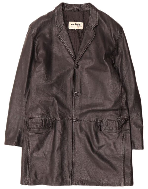 Conbipel Abrigo de cuero para hombre IT 52 Large Black