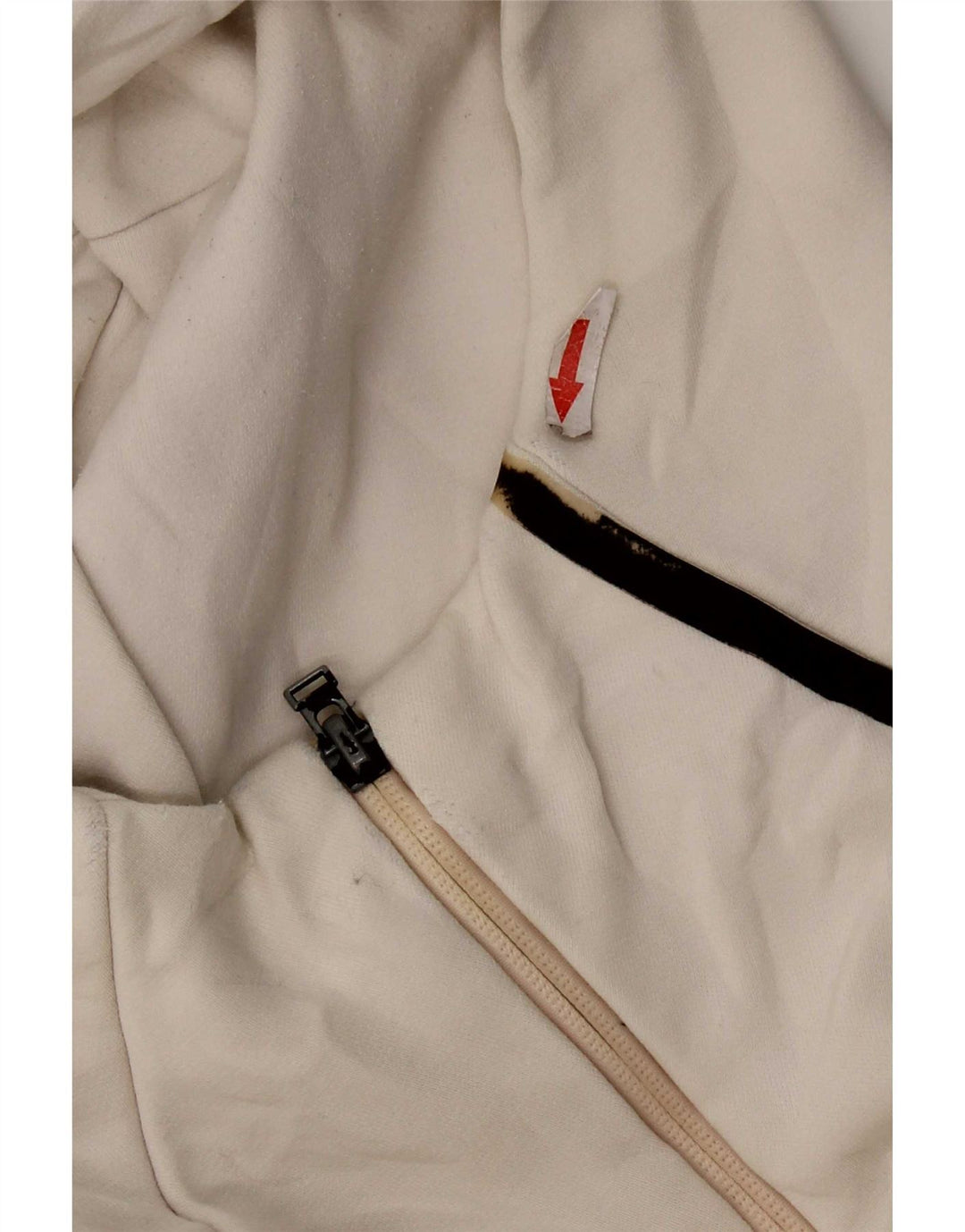 Adidas - Sudadera con capucha y cremallera gráfica para hombre, talla grande, color blanco roto