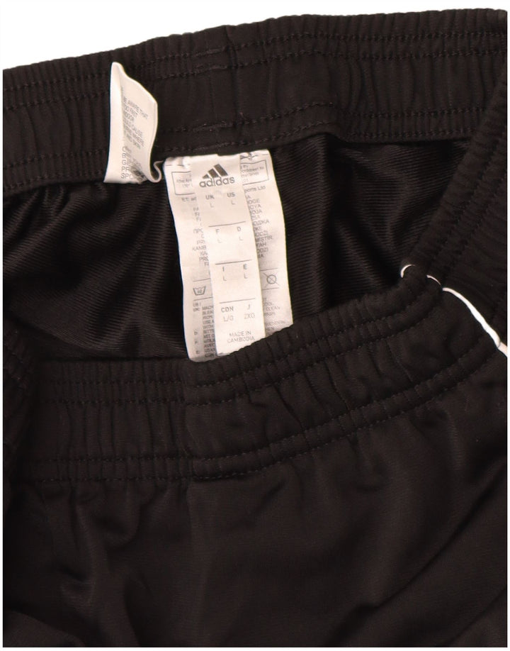 Adidas Hombre Pantalones De Chándal Joggers Grande Negro Poliéster
